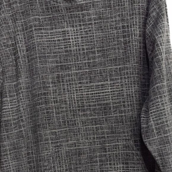 SB Tech Mens Medium Gray Sweater Solid Long Sleeve Pullover Hooded Casual 2XL - Picture 2 of 7